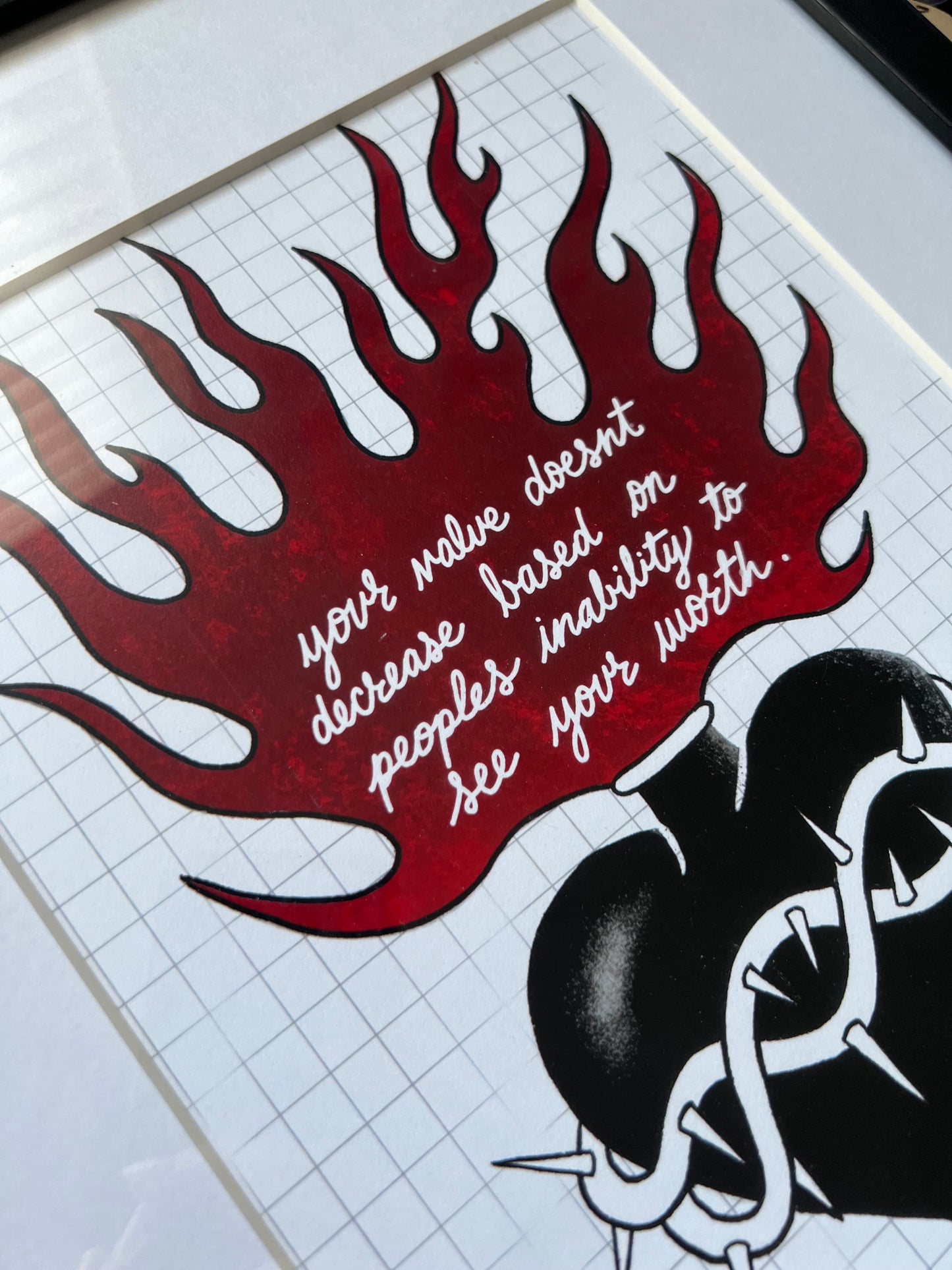 See your Worth' - JustBent Art Print, 8" x 8"
