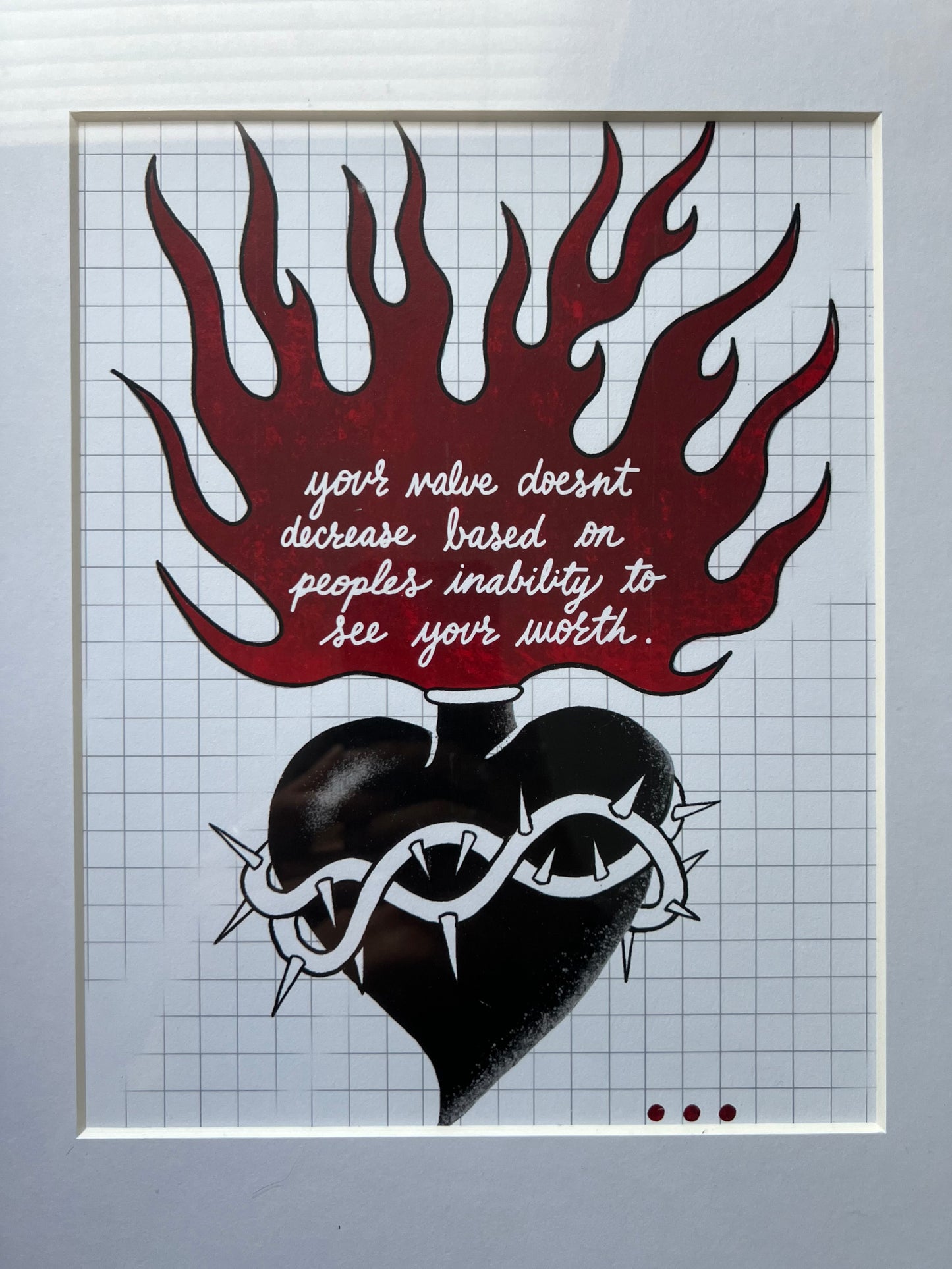 See your Worth' - JustBent Art Print, 8" x 8"