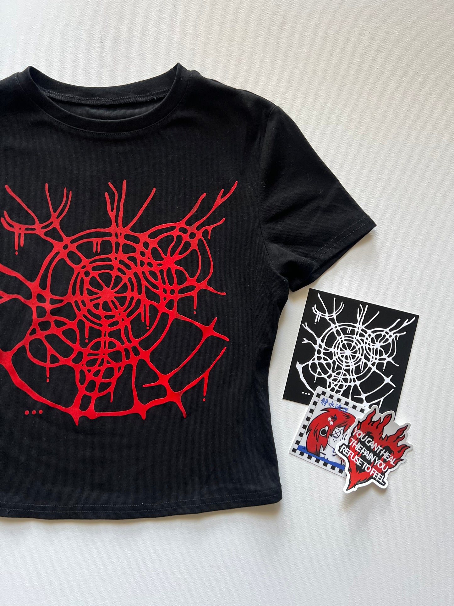 Neuro Graphic Shirt' - JustBent, Black Women's Slim fit T-shirt, White Ink